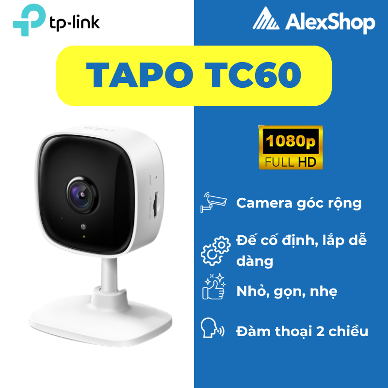 [2M] Camera Tapo TC60, Camera Cố Định - Góc Rộng, Trong nhà TP-Link