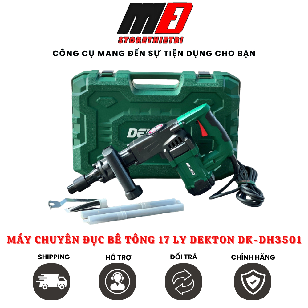 Máy Chuyên Đục 17mm Dekton DK-DH3501 Công suất 1500W Hàng Chính Hãng Bảo Hành 6 Tháng
