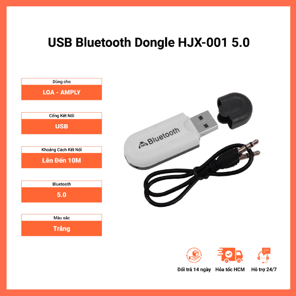 USB Bluetooth HJX 001 – Cắm Loa Biến Loa Thường Thành Loa Bluetooth – Kết Nối Không Dây 10m