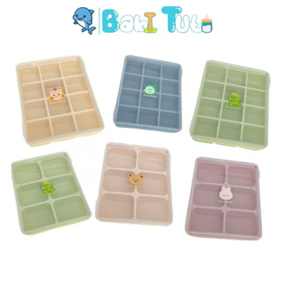 Khay silicon trữ đông đồ ăn dặm 6 ô 12 ô Cocobear kèm nắp đậy ngăn mùi chống tràn tiện lợi cho bé