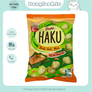  Bánh Gạo Mini Haku Vị Cá Hồi Rong Biển Oishi 150gr - 100% Gạo Nhật JAPONICA  