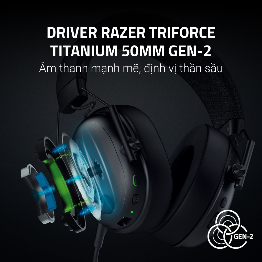 Tai Nghe Razer Gaming BlackShark V3 | Không Dây | HYPERSPEED GEN-2 | 50MM GEN-2 | Mico Tháo Rời HYPERCLEAR | THX | BigBuy360 - bigbuy360.vn