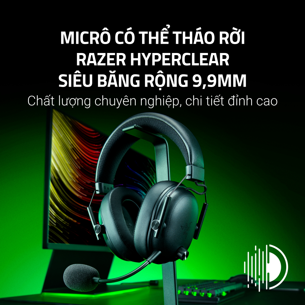 Tai Nghe Razer Gaming BlackShark V3 | Không Dây | HYPERSPEED GEN-2 | 50MM GEN-2 | Mico Tháo Rời HYPERCLEAR | THX | BigBuy360 - bigbuy360.vn