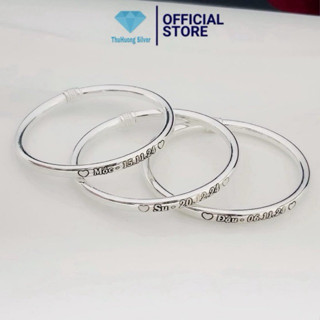 VÒNG DẺO KHẮC TÊN CHO BÉ CHUẨN BẠC TA NGUYÊN CHẤT