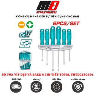 Bộ tua vít dẹp và bake 6 chi tiết total thtdc250601