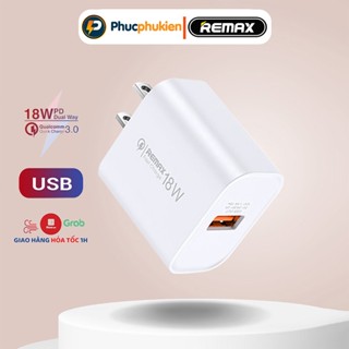  Củ sạc 18w Remax U119 1 cổng USB dành cho tai nghe điện thoại smart watch - Phúc Phụ Kiện 