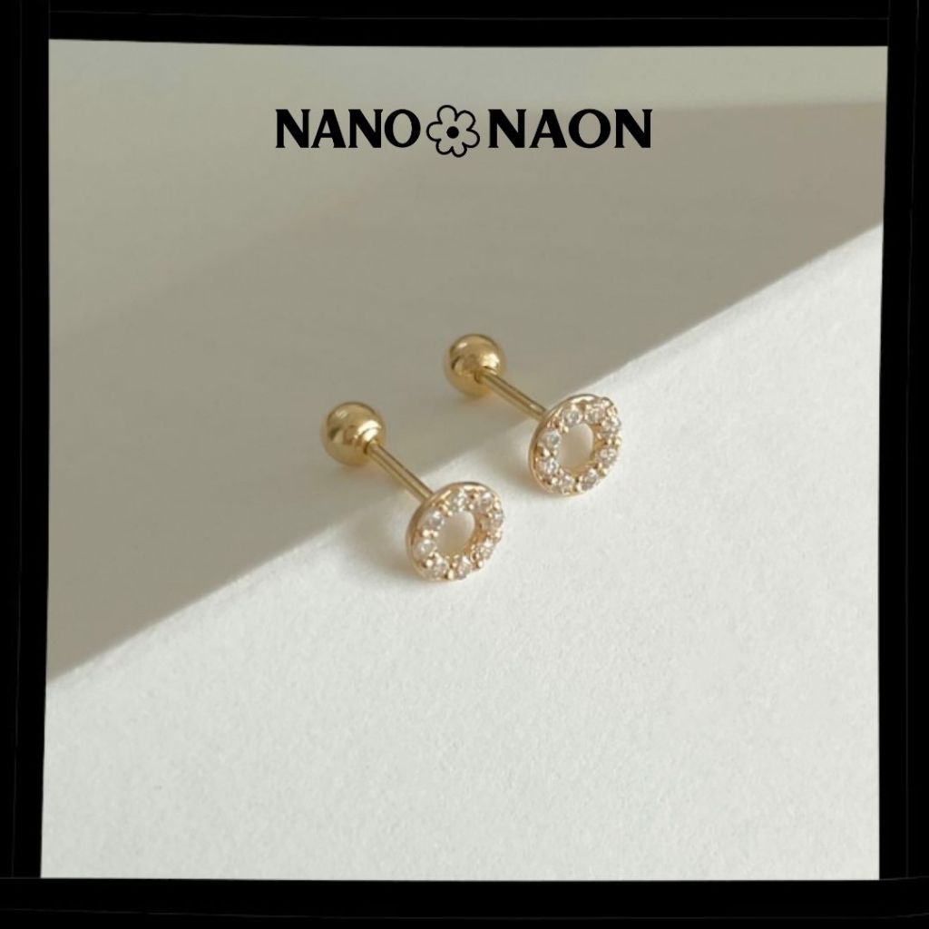 [Nano&Naon] Khuyên tai 14K Bling Circle - Nano&Naon