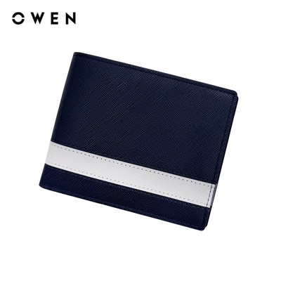 Owen - Ví da VD241218 màu Xanh đậm chất liệu Da bò