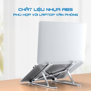 Giá đỡ laptop, giá đỡ máy tính bảng Nhựa ABS Cao Cấp để bàn di động có thể gập lại dễ gấp gọn & điều chỉnh độ cao