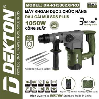 Máy khoan đục bê tông DEKTON DK-RH3002Xpro, 2 CHỨC NĂNG, 1050W 4.8J, SDS Plus 30mm Tặng 5 Mũi khoan đục
