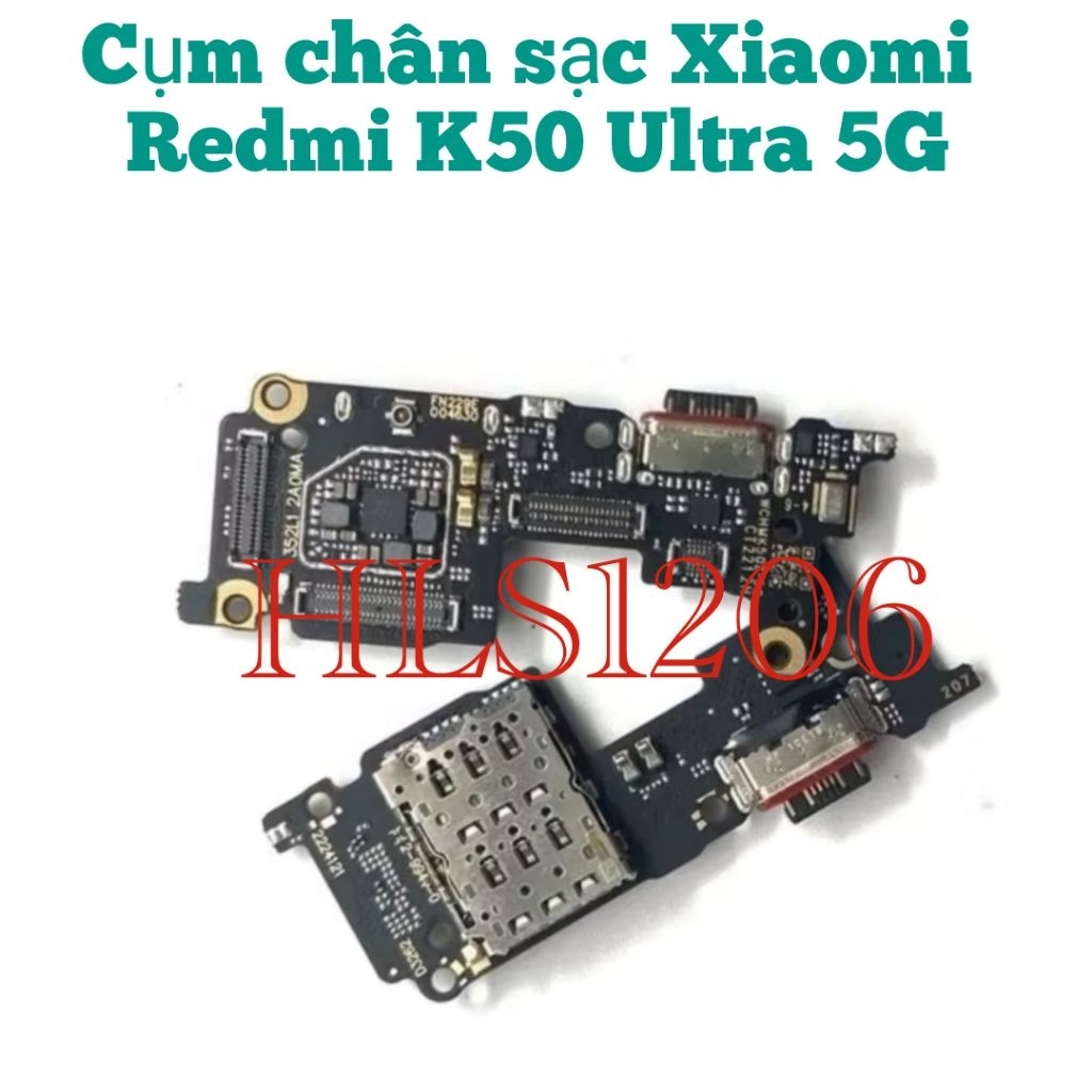 Cụm chân sạc Xiaomi Redmi K50 Ultra 5G hàng như hình.