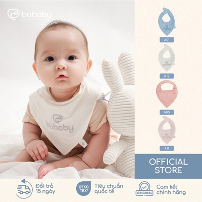 Yếm cho bé sợi vải tự nhiên thấm hút tốt BU Baby chính hãng | Phụ kiện BU Baby chính hãng