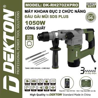  Máy khoan đục bê tông DEKTON DK-RH2702Xpro 2 CHỨC NĂNG 1050W 4.5J SDS Plus 26mm Tặng 5 Mũi khoan đục 