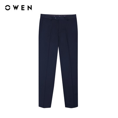 Owen - Quần tây navy R Slim Fit QS242844R màu Xanh tím than chất liệu Nano
