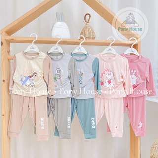  Bộ Quần Áo Dài Tay Dokma Cài Vai Chất Bambo Siêu Mềm Mại Cho Bé Trai Bé Gái Size 6-9M Đến 24-36M 