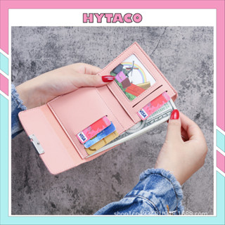 Ví nhỏ cầm tay nữ cute đẹp cao cấp ngắn nhỏ gọn bỏ túi thời trang đựng tiền học sinh giá rẻ HYTACO