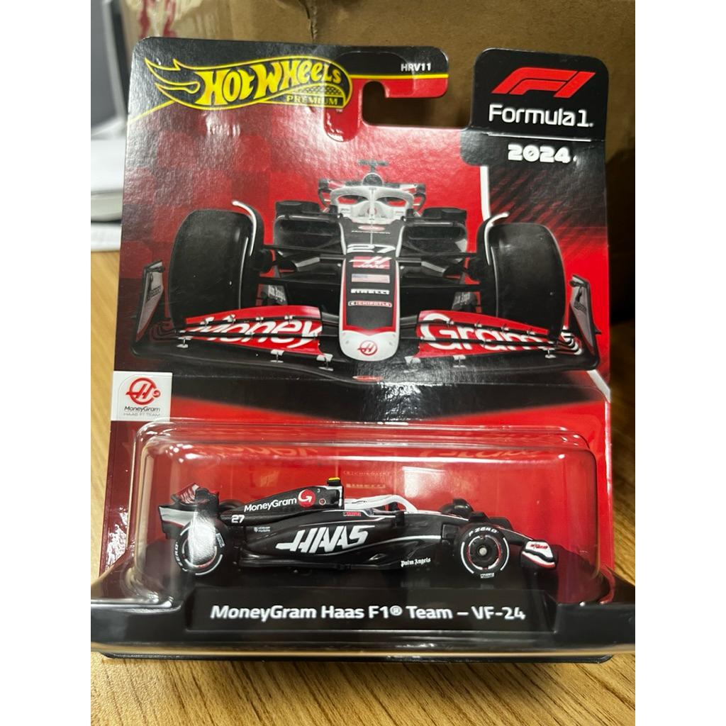 [F1 - Hot wheels] Xe đua F1 Hot Wheels Premium đội MoneyGram Haas F1 team - VF-24[#27] số 27 (card v
