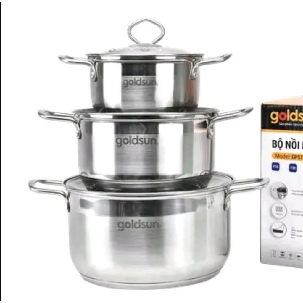 Bộ nồi inox Goldsun GPS 1730 Chính hãng Thương hiệu Việt Nam