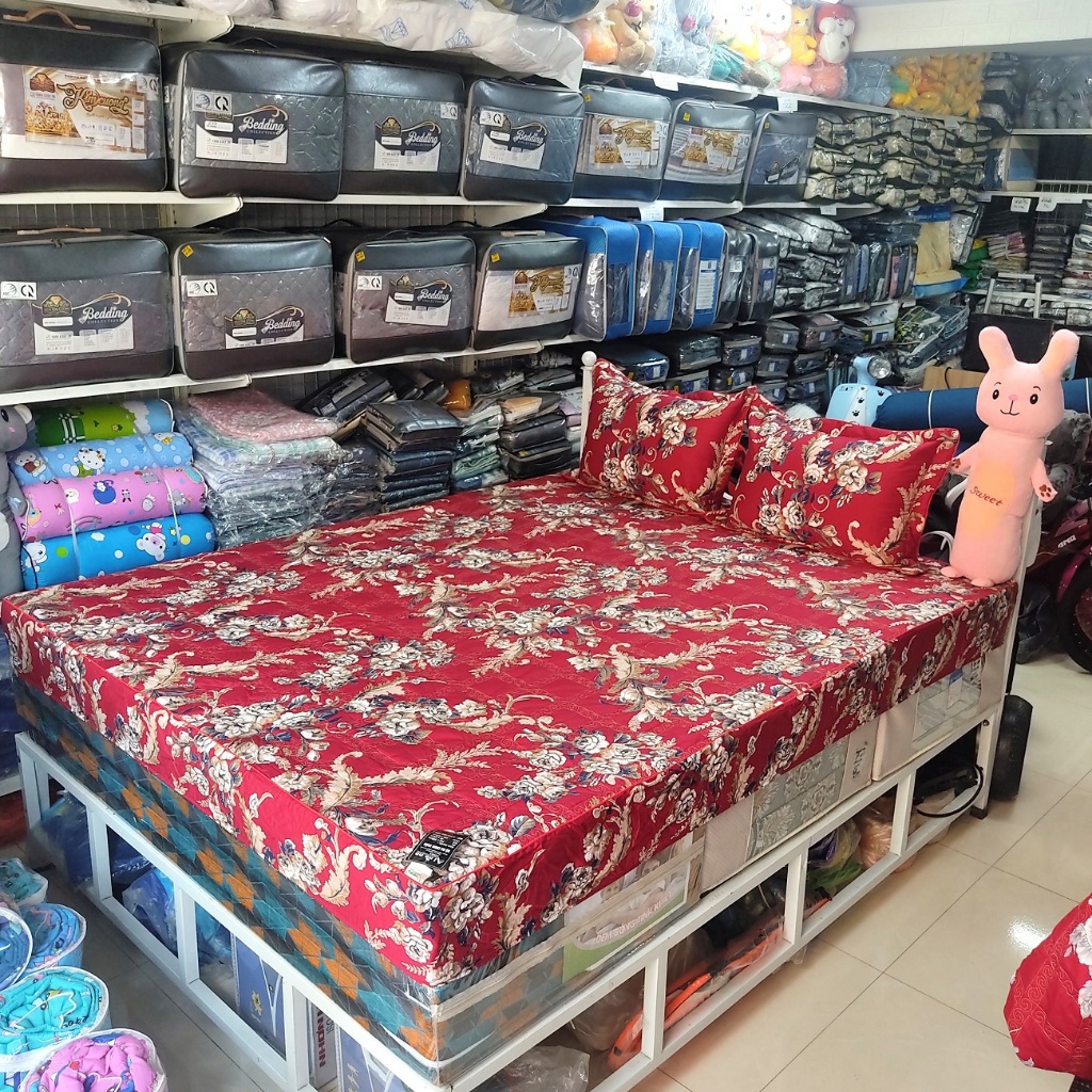 Bộ ga chun chần vải Cotton ALNENA NGỌC NỮ chính hãng - Kích thước 160/180x200 cm