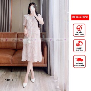  Đầm bầu đi tiệc Mum's shop VH211 màu sang nhẹ nhàng mẹ bầu mặc đi làm đi tiệc đều xinh 