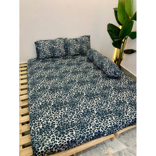 Bộ drap ga thun Hàn quốc Vạn phát mẫu beo mới