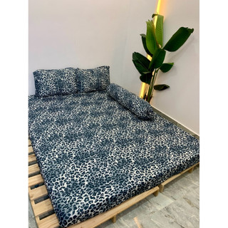 Bộ drap ga thun Hàn quốc Vạn phát mẫu beo mới