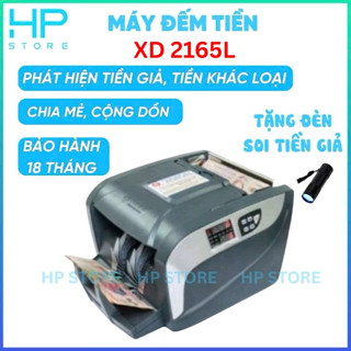 [Mã ELMS9 giảm 6% đơn 300K] Máy đếm tiền ngân hàng XD 2165L, máy đa chức năng, siêu bền, bảo hành 18 tháng