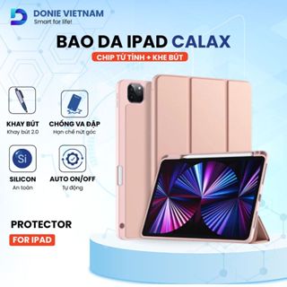 Bao Da Ốp Ipad Calux Có Khay Đựng Bút Màu Pastel Viền Silicon Vỏ Case Dành Cho iPad Pro 11 Mini,Air 4 5 Gen 7 8 9 P01