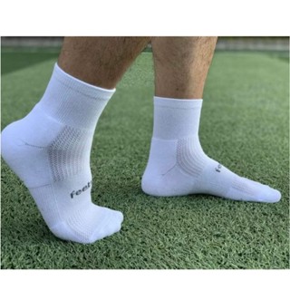  Tất đá bóng vớ thể thao Feetures set 5 đôi nam nữ loại cổ ngắn lửng dài dệt kim chất liệu cotton xuất khẩu dày dặn 