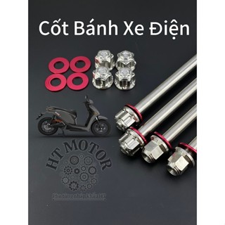 ( Trục Cốt Bánh Xe Điện ) Cốt Salaya Kèm Lông Đền Đỏ Lắp Dòng Xe Vin ,Quantum ,Cap A