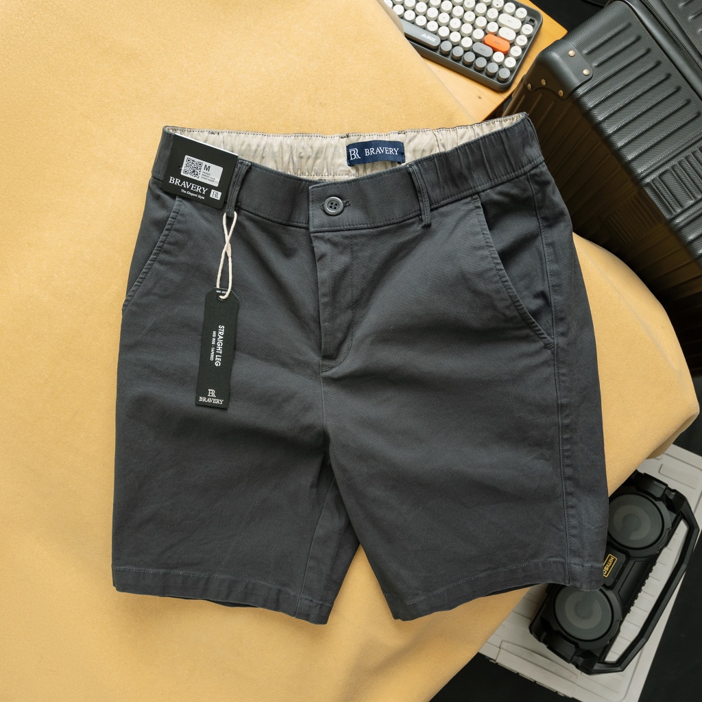 Quần short kaki Pando mềm mịn thoáng mát, dày dặn - Bravery