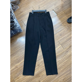 ( M17 Màu đen) Quần Tây 2 Nút Bọc Vải Lưng Cao Form Baggy Dài 95cm Có Bigsize