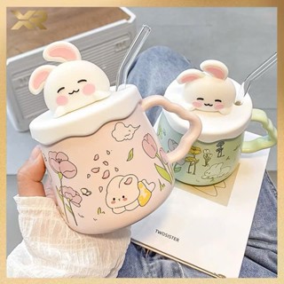  Cốc sứ quà tặng hình thỏ dễ thương có hộp đựng xinh xắn tiện lợi 