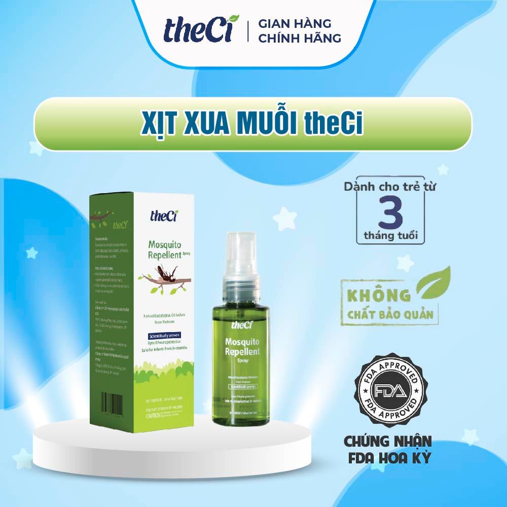 Xịt Muỗi theCi Cho Bé Mosquito Repellent Spray Đuổi Muỗi Ngăn Côn Trùng, An Toàn Cho Bé 50ml - TCCH