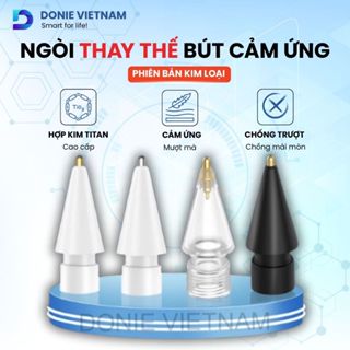 Đầu Ngòi Bút Apple Pencil 2 & 1 Pencil Pro Donie Vietnam Thay Thế Bằng Kim Loại, Đầu Ngòi Chuyên Vẽ Paperlike A01