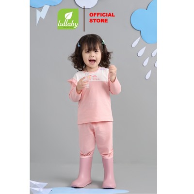 LULLABY - NH497N - Bộ bé gái dài tay can thân cotton