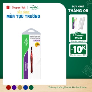 Nhíp Nhổ Lông Mày, Lông Mũi, Lông Nách, Tóc Bạc Inox KỀM NGHĨA N.401 - Đầu Xéo - 4 Màu