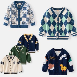   Hot 2025-Video  Áo khoác len mỏng cardigan bé trai WAPPY phong cách Hàn Quốc chất dày dặn cực đẹp 1-6 tuổi 