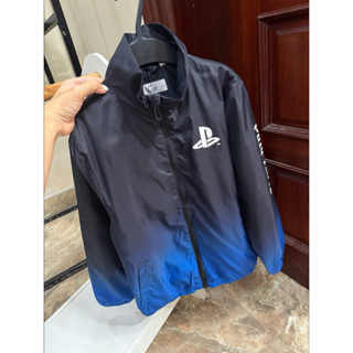 Áo Khoác Gió Bé Trai PlayStation Đen Phối Coban HaM