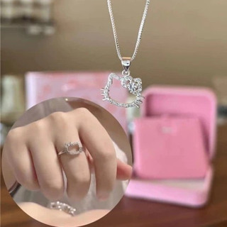 🧚🏻‍♀️Ganten🧚🏻‍♀️Hello Kitty Quà Tặng Sinh Nhật Vòng Cổ Kitty Nữ Ngọt Ngào Và Đáng Yêu Mặt Dây Chuyền Xương Đòn Dây Xích