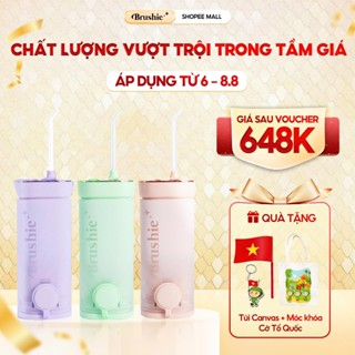 [GIÁ 704K TẠI LIVE SHOP] Tăm nước Brushie mini thập sắc phiên bản cải tiến mới nhất 2025 tăm nước du lịch