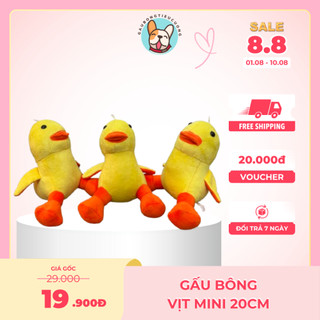   Combo 10 con  Gấu Bông Mini Vịt Vàng 20cm Thú Bông Mini Giá Rẻ Làm Quà Tặng Cho Bé 
