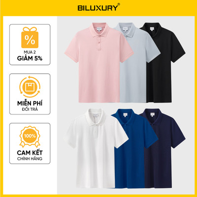 [T8_SALE 249K_HT] Áo Polo Nam BILUXURY 9APCB542 Chất Sợi DTY Co Giãn Mềm Mại Chống Xù Chống Tia Cực Tím