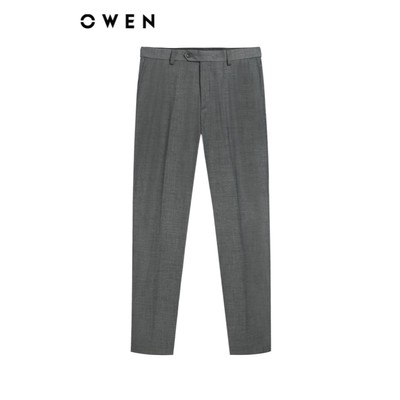 Owen - Quần tây Regular Fit QR242803 màu Xám chất liệu TR Spandex