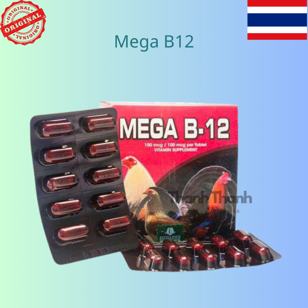 Mega B12 dùng cho gà chọi, bổ sung các chất cần thiết cho gà
