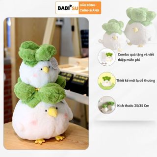  Gấu bông gà bắp cải trắng vô tri dễ thương Thú nhồi bông con gà hình bắp cải dễ thương làm quà tặng cho bé,bạn gái 