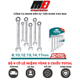  Bộ Cờ Lê Miệng Vòng 2 chiều Tự Động THT102RK566 TOTAL Thép CR-V Từ 8 - 19 