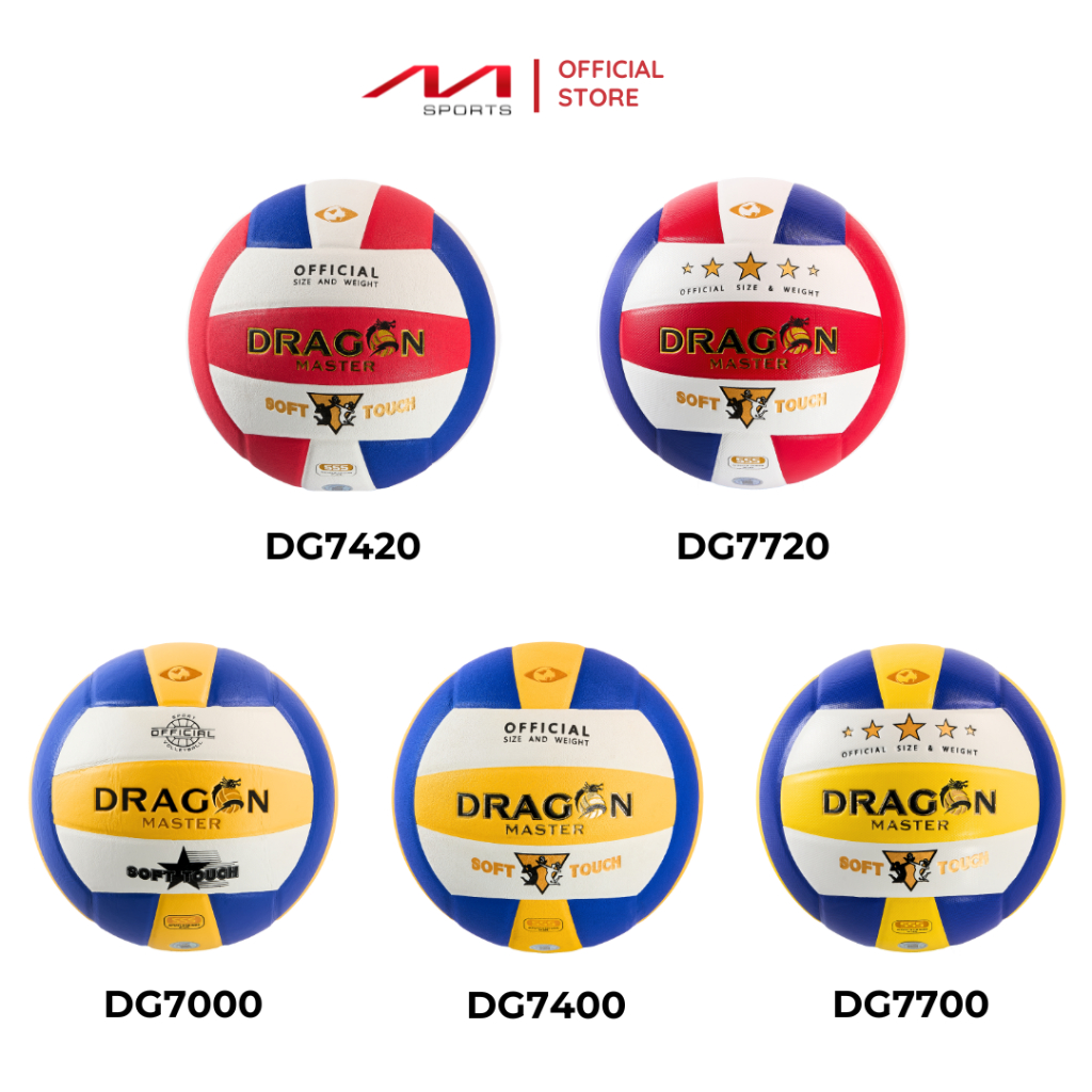 Banh bóng chuyền chính hãng Series 7 Dragon Master, Da Nhung mềm, chống thấm, tiếng đanh, BH 12 tháng, Tặng bộ phụ kiện