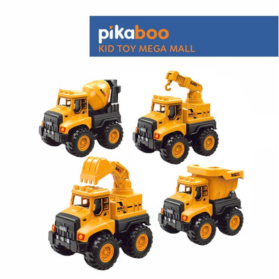 Đồ chơi ô tô chạy đà Pikaboo mẫu xe xây dựng đa dạng phong phú giúp kích thích thị giác bé