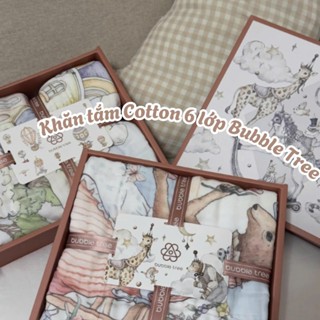 Khăn Tắm Cotton 6 lớp Bubble Tree, Khăn Đa Năng Cho Bé